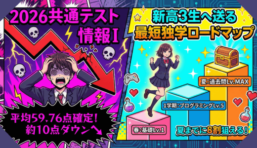【2026共通テスト】「情報I」平均59点で－10点暴落！新高3生へ送る最短独学ルート