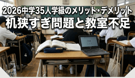 2026中学35人学級のメリット・デメリット｜机狭すぎ問題と教室不足