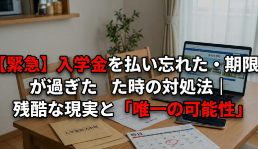 【緊急】入学金を払い忘れた・期限が過ぎた時の対処法｜残酷な現実と「唯一の可能性」